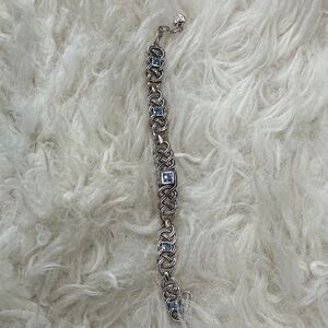 NWOT Brighton Elegant Silver Bracelet with Blue Accents